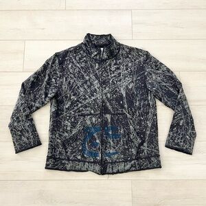 Chevignon Abstract Print Cotton Zip Up Jacket Size Large